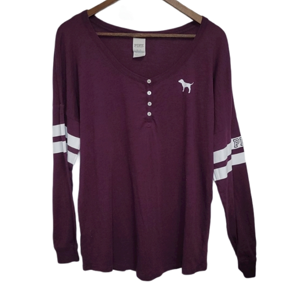 PINK VS Long Sleeve Maroon Oversize Fit To…